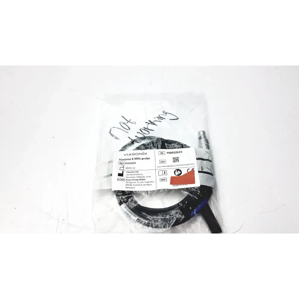 Philips Viasonix 8 MHz Probe PVC0331 Doppler Ultrasound Probe, as-is (for parts) product photo 1