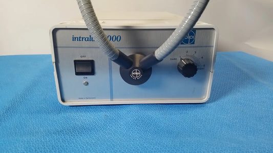 Reuse Medical Volpi Intralux 5000 Fiber Optic Illuminator Dual Gooseneck Microscope Light Other Medical & Lab Equipment, as-is (for parts) product photo 1