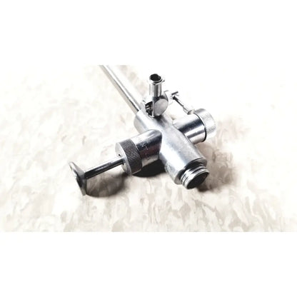 Silver metallic vwgh cat endoscope sheath with long slender shaft and multiple threaded connectors for reuse medical use