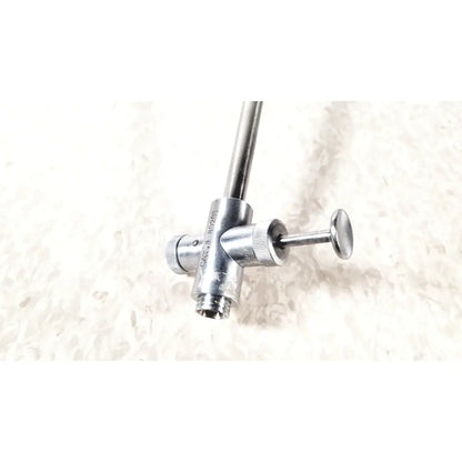 Silver metallic vwgh cat endoscope sheath with cylindrical shaft and adjustable knob for reuse medical applications