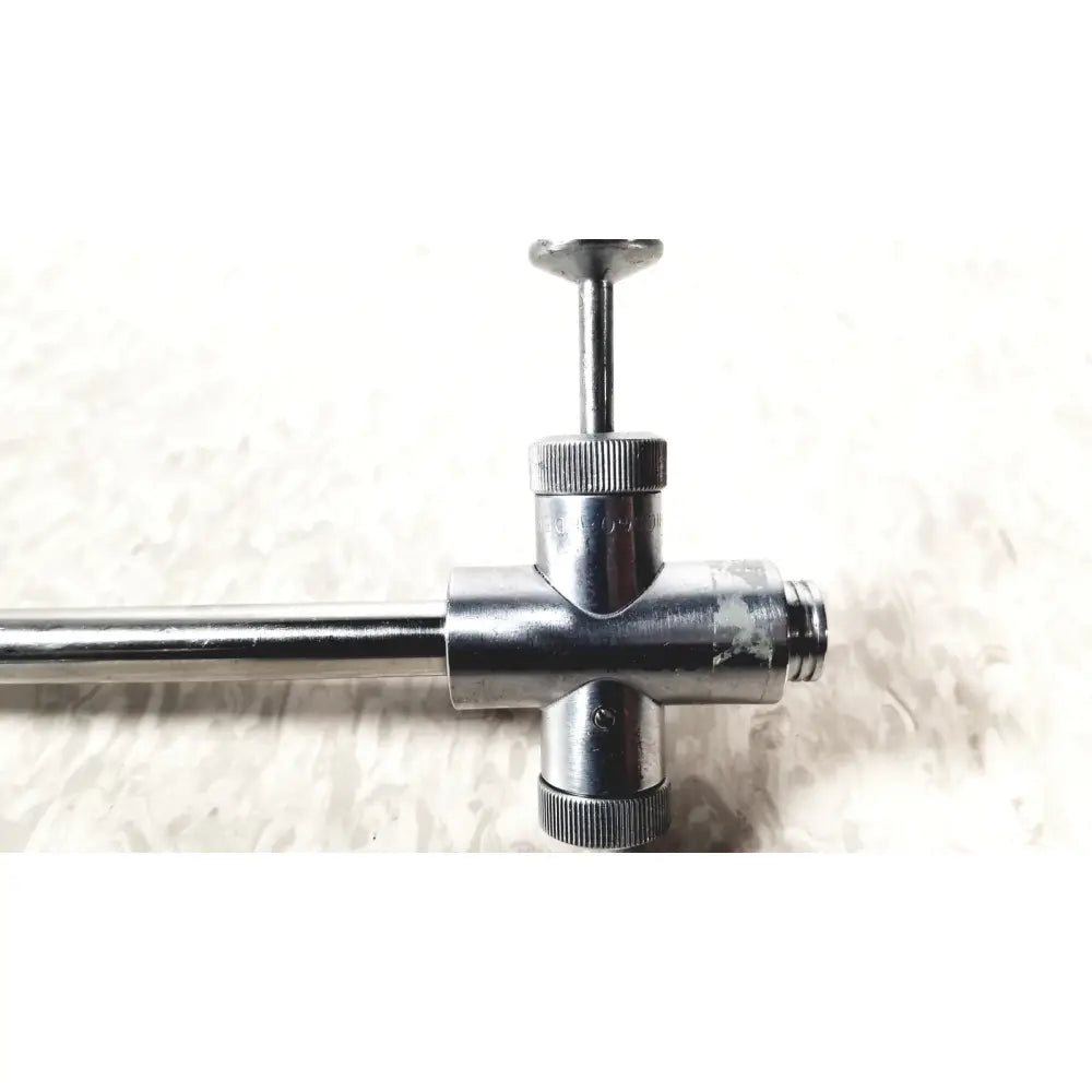 Vwgh cat t-shaped silver metal valve with threaded connections and knurled knob for reuse medical endoscope sheath use