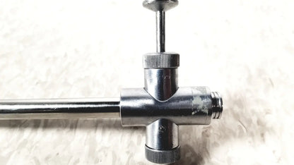 Vwgh cat t-shaped silver metal valve with threaded connections and knurled knob for reuse medical endoscope sheath use