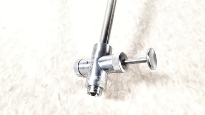 Silver metallic vwgh cat endoscope sheath with cylindrical shaft and adjustable knob for reuse medical applications