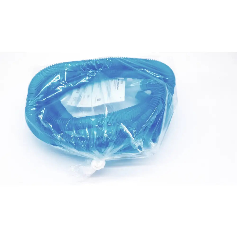 Blue corrugated plastic pool skimmer hose packaged in clear plastic for vyaire 0y1778 airlife ventilator circuit use