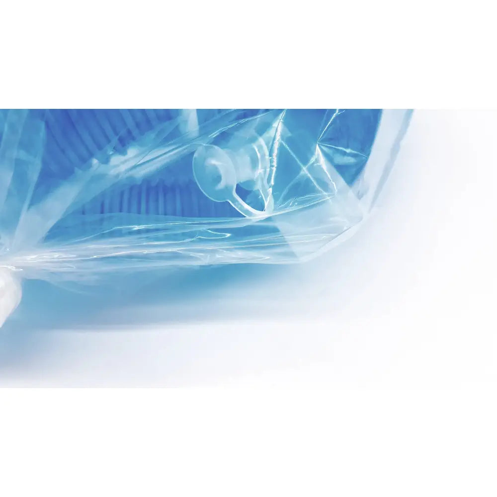 Blue plastic vyaire 0y1778 airlife ventilator circuit bag with clear top showing internal components for respiratory use