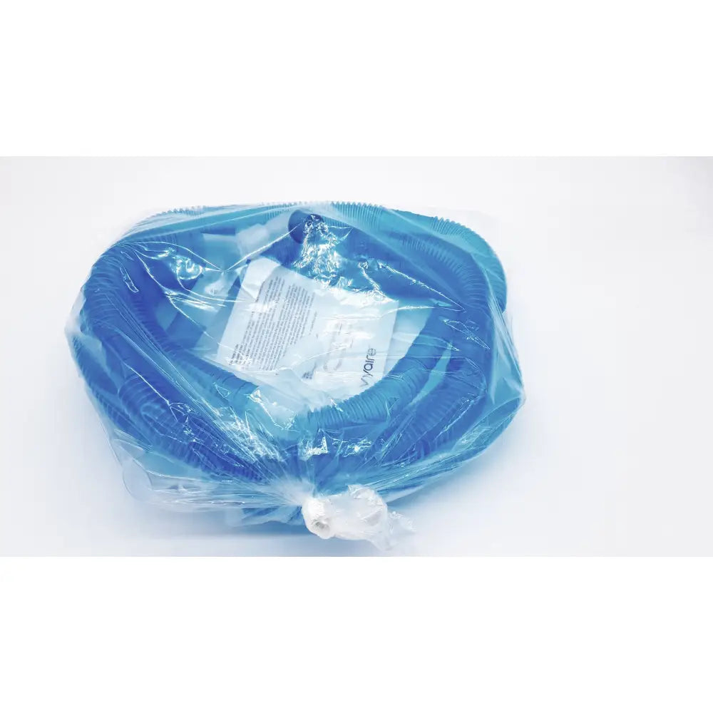Blue plastic pool skimmer hose wrapped in clear packaging for vyaire 0y1778 airlife ventilator circuit use