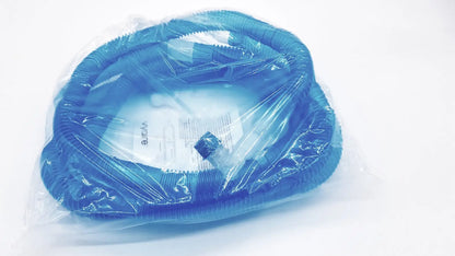 Blue corrugated plastic pool vacuum hose in clear packaging for vyaire 0y1778 airlife ventilator circuit use