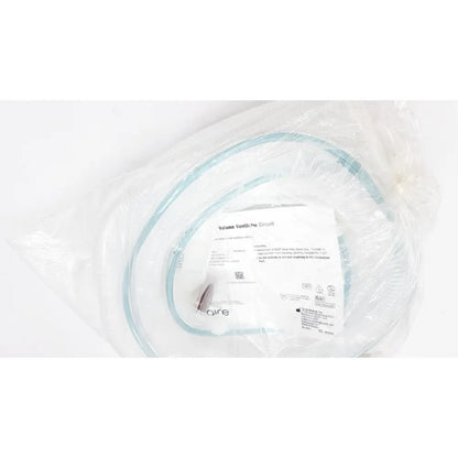 A translucent light blue vyaire airlife volume ventilator circuit packaged in clear plastic with a white product label