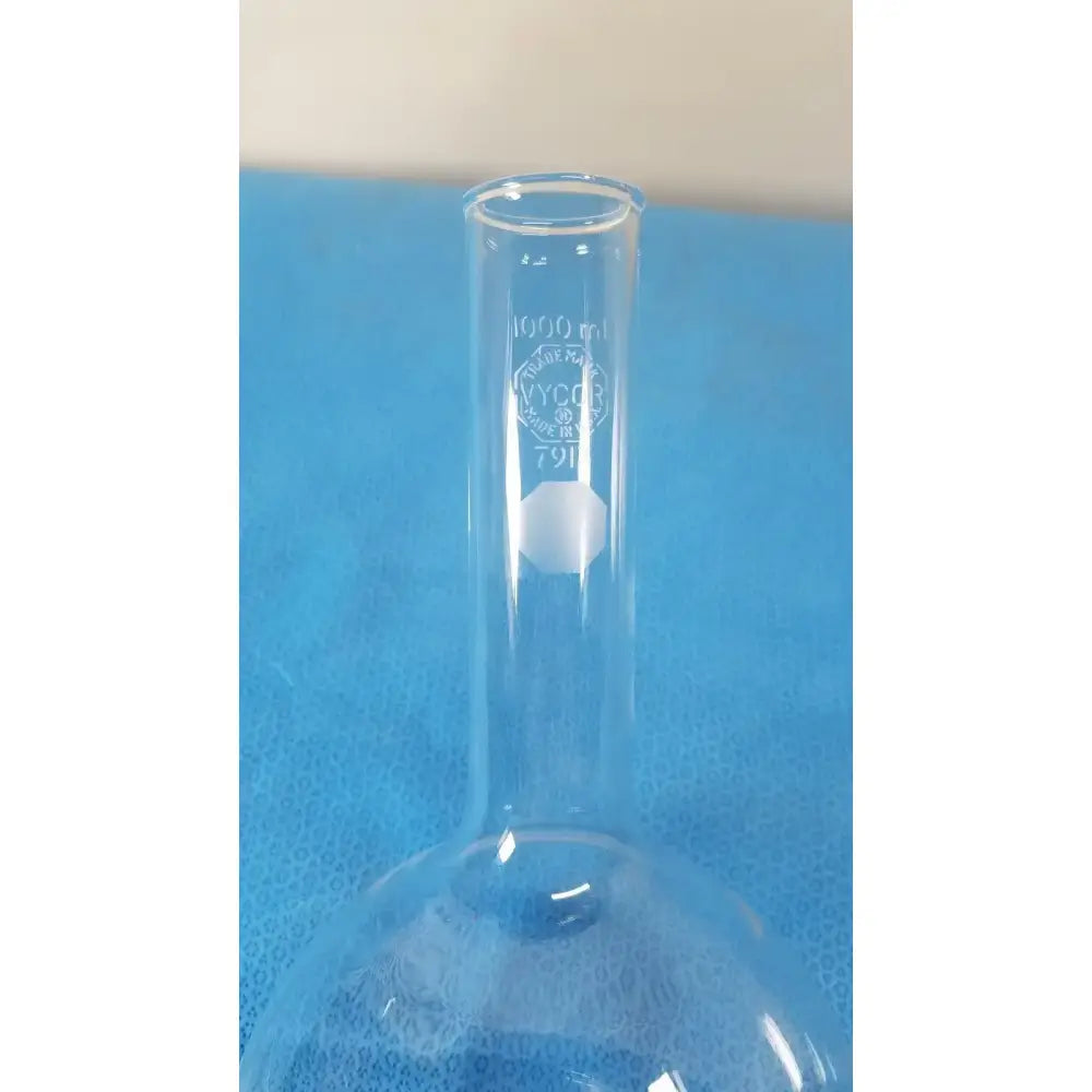 VYCOR 1000mL Long Neck Round Bottom Flask – Borosilicate Laboratory Glassware Laboratory Glassware, second-hand product photo 2