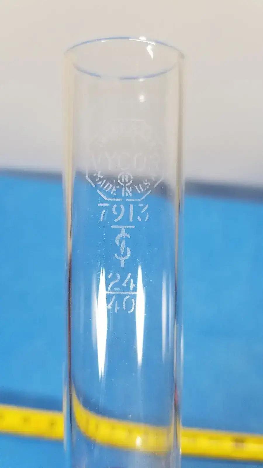Vycor 24/40 Full Length Outer Ground Glass Joint, Lab Glassware Connector Outer Ground Glass Joint, second-hand product photo 2