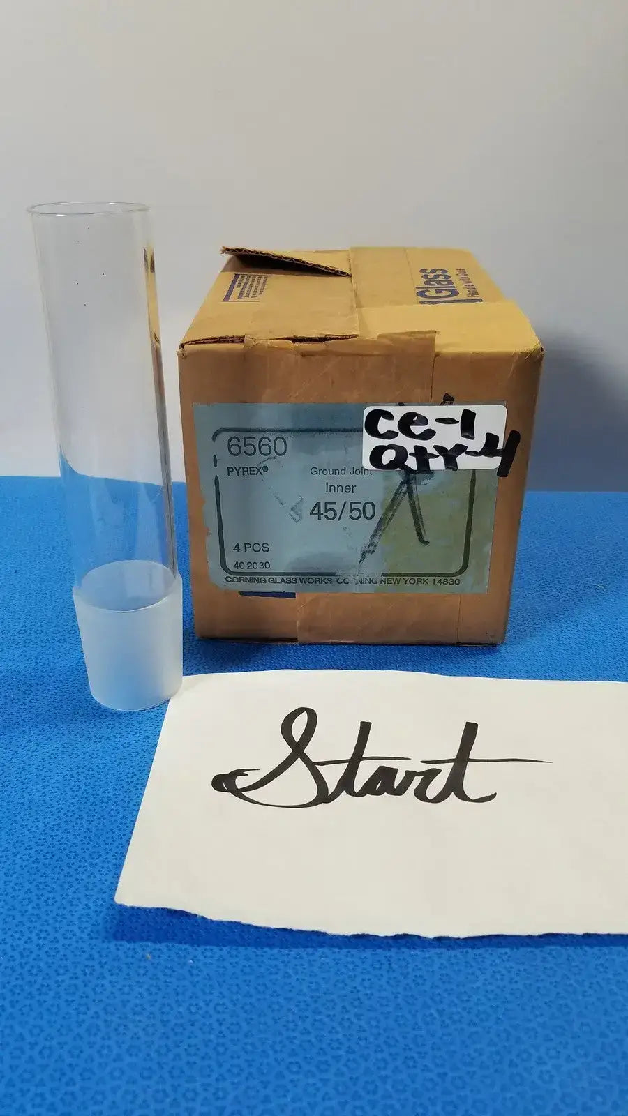 Vycor Corning Laboratory Glassware 50/30 Ground Joint Socket Joint Only Borosil Laboratory Glassware, second-hand product photo 4