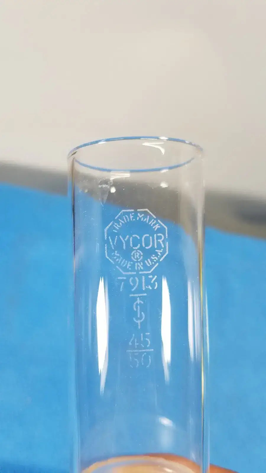 VYCOR High-Temperature Glass Joint Adapter, Ground Outer Joint 45/50 Laboratory Glassware Adapter, second-hand product photo 3
