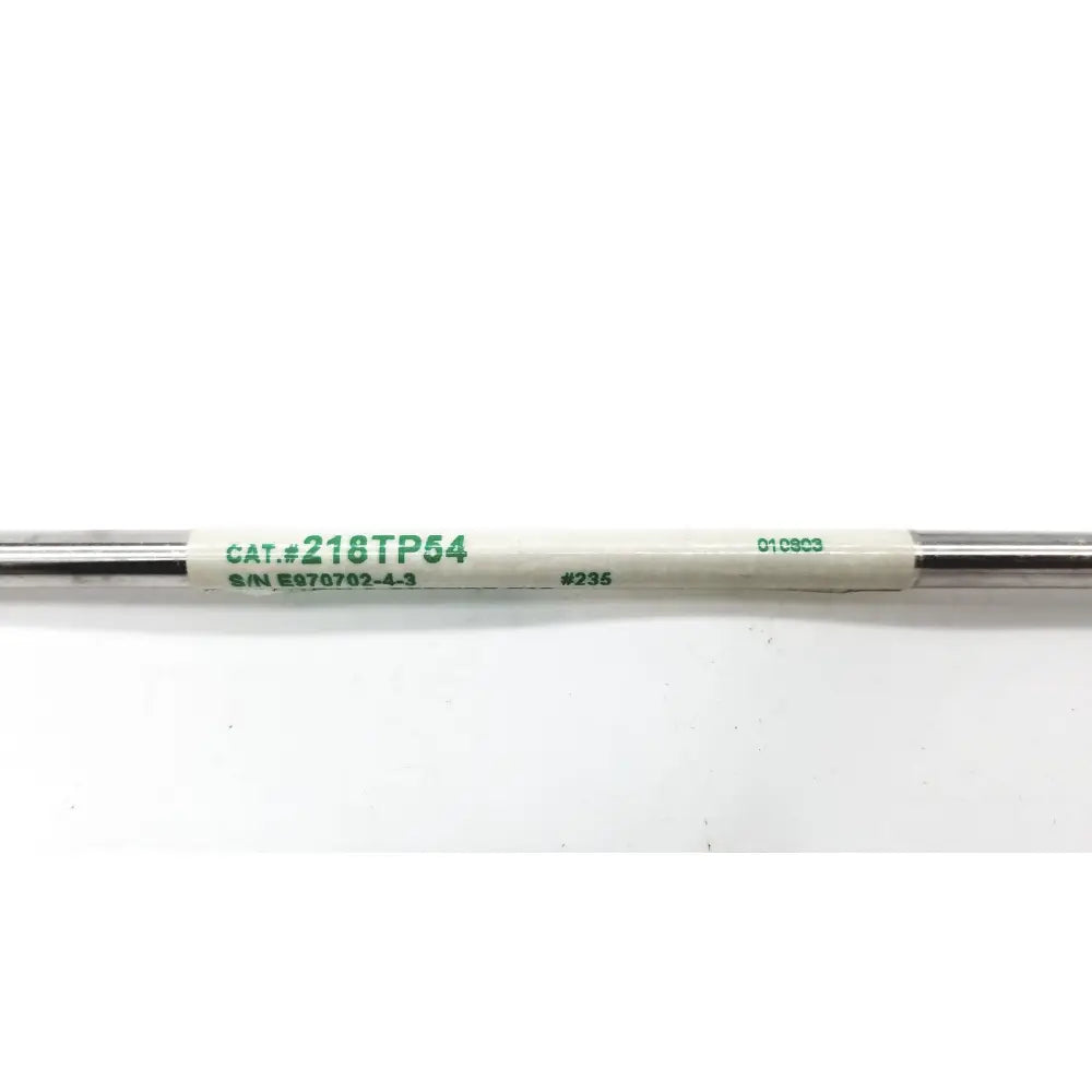 A metallic peptide c18 column rod with white label showing vydac p n 218tp54 and s n e970702-4-3 serial numbers