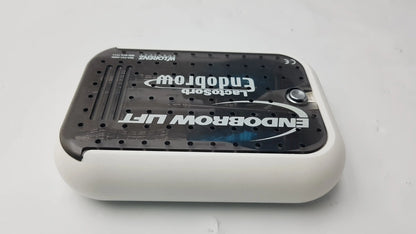 White plastic lorenz surgical endobrow lift kit with black perforated top panel and silver logo branding