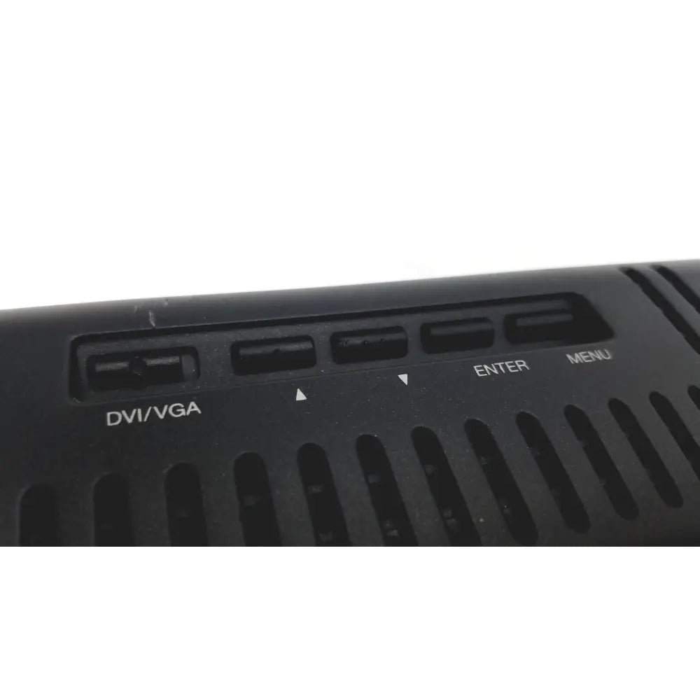 Black plastic wacom cintiq 21ux dkt-2100/k graphics monitor back with dvi vga port and enter menu arrow buttons