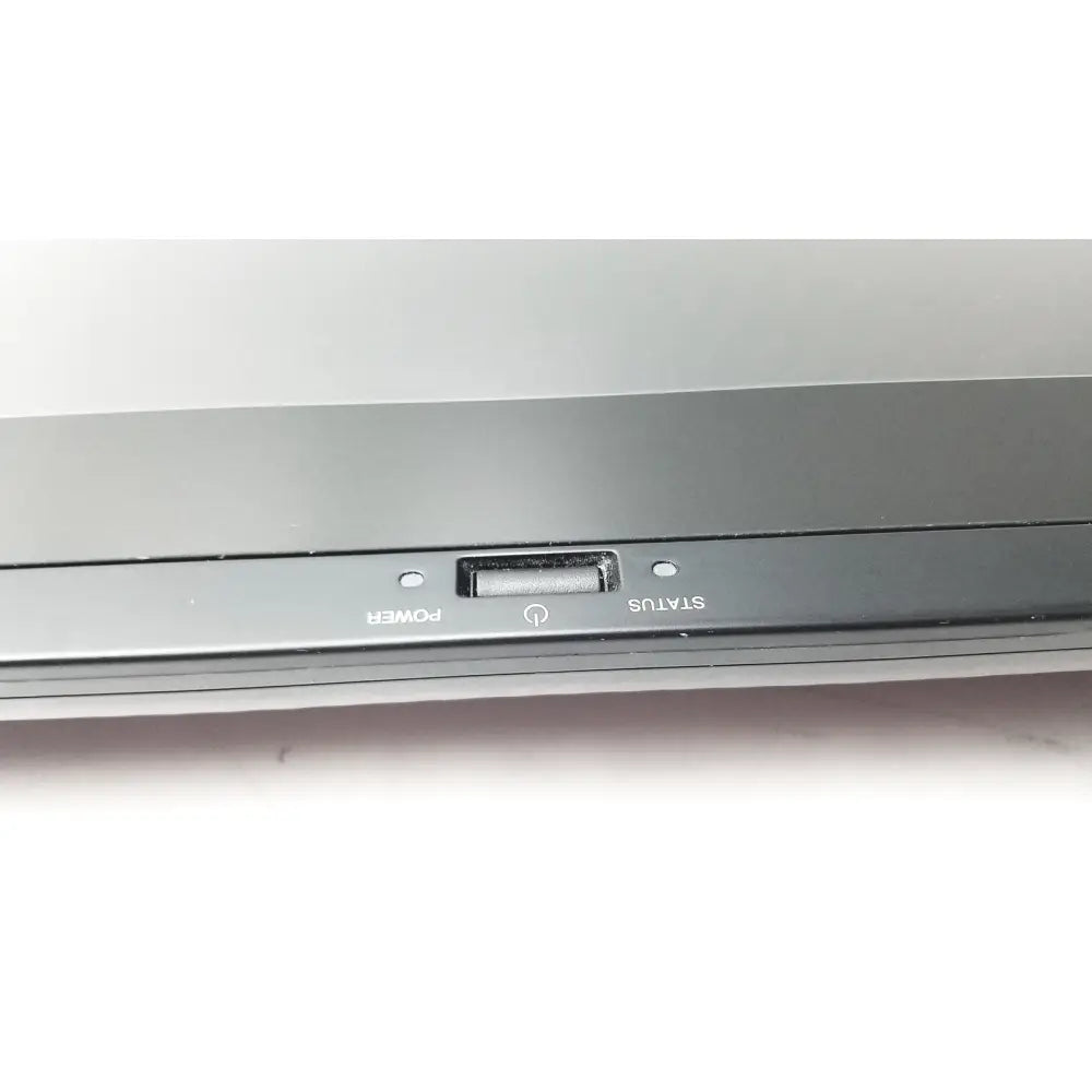 Black laptop showing usb port and power indicators on the back of the wacom cintiq 21ux dkt-2100/k graphics monitor