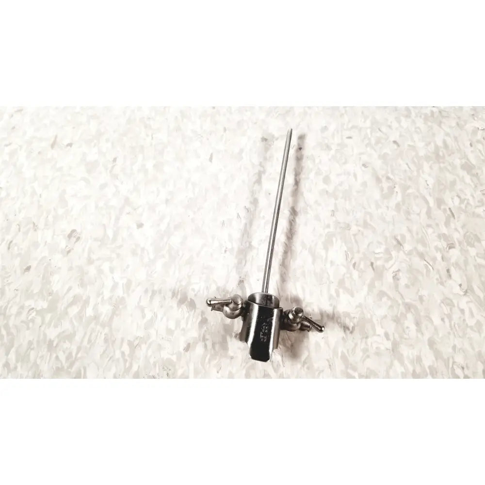 Silver surgical obturator res with long slender shaft and two adjustable knobs for reuse medical laparoscopic instruments