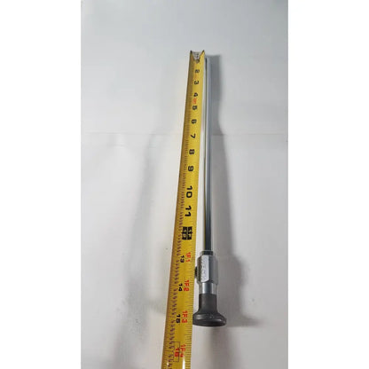 Silver metallic precision screwdriver with black rubberized grip and engraved markings for reuse medical degree scope maintenance