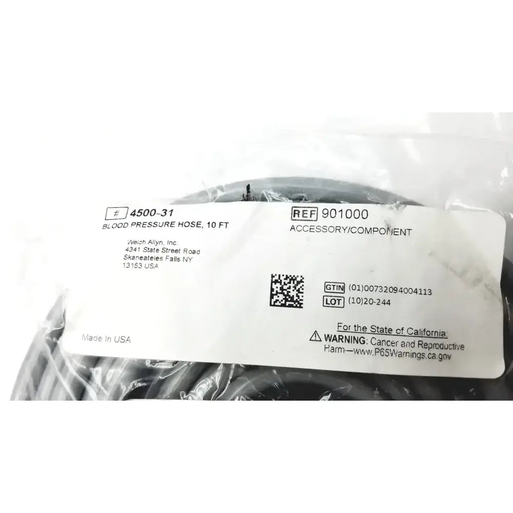 Welch Allyn 4500-31 Blood Pressure Hose, 10FT Blood Pressure Hose, second-hand product photo 2