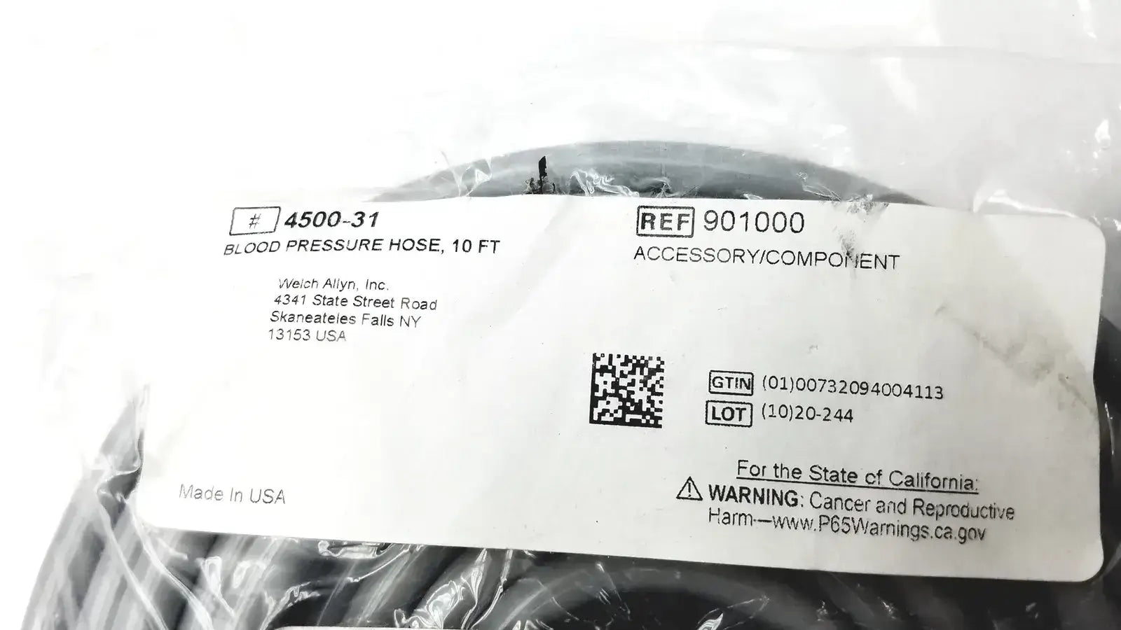 Welch Allyn 4500-31 Blood Pressure Hose, 10FT Blood Pressure Hose, second-hand product photo 2