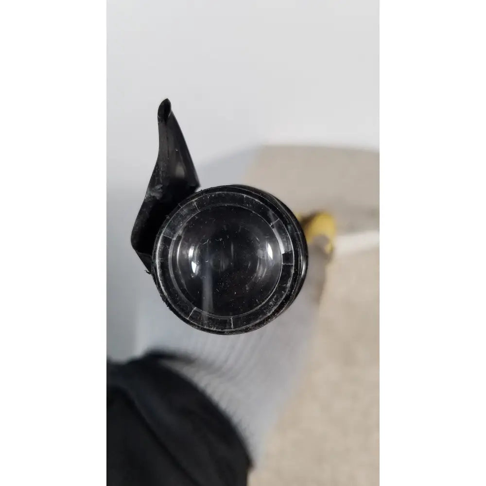 Black plastic fiberoptic light pipe cap with clear lens and rubber seal for welch allyn 48200 medical exam use