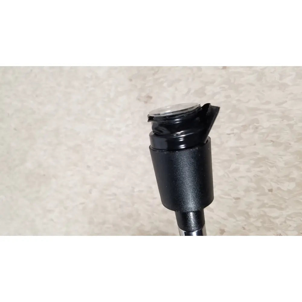 Black cylindrical camera tripod head with clear cap and metal shaft for welch allyn 48200 fiberoptic light pipe