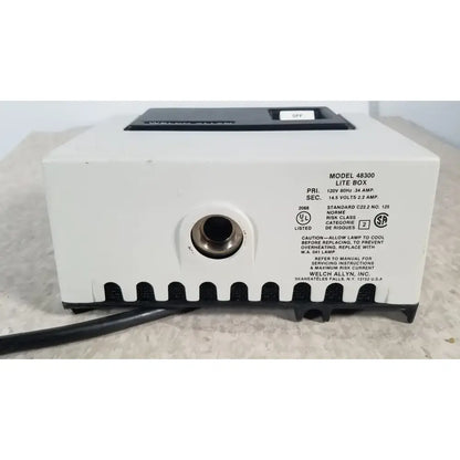Welch Allyn 48300 Lite Box, Input .34A/120V 60HZ Light Source, second-hand product photo 3