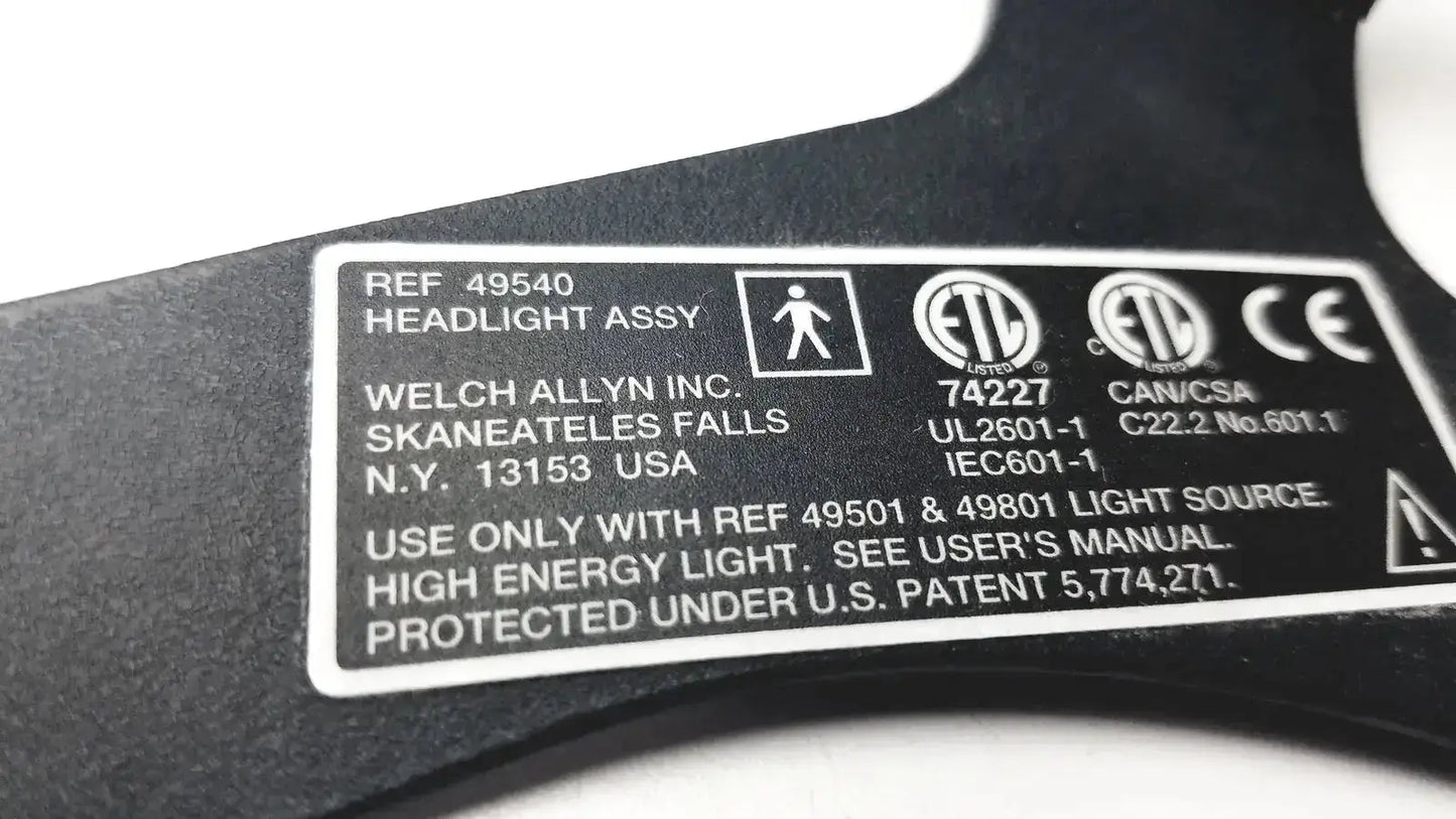 Welch Allyn 49540 Surgical Headlight Assy Surgical Headlight Assembly, as-is (for parts) product photo 7