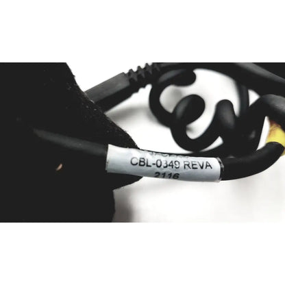 Black coiled cable with white label cbl-0349 reva 2116 for welch allyn 6000-916hs barcode scanner accessory