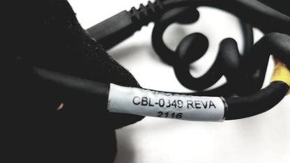 Black coiled cable with white label cbl-0349 reva 2116 for welch allyn 6000-916hs barcode scanner accessory