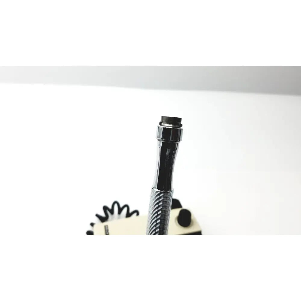 Chrome finished metal pen with textured grip and black cap for welch allyn wall transformer ophthalmoscope otoscope use