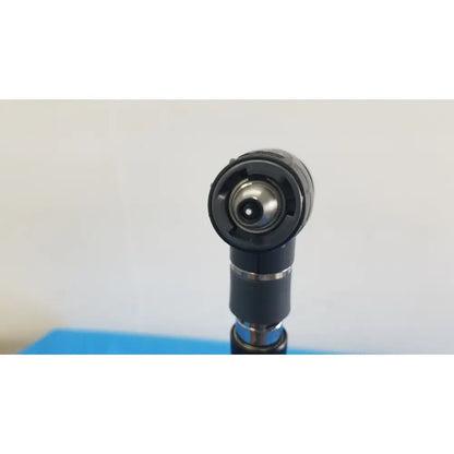 Welch allyn 767 series transformer with black and silver reuse medical otoscope featuring a rounded angled head