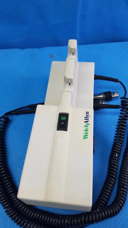 White welch allyn 767 series transformer with green branding black power switch for wall-mounted diagnostic power without instrument heads