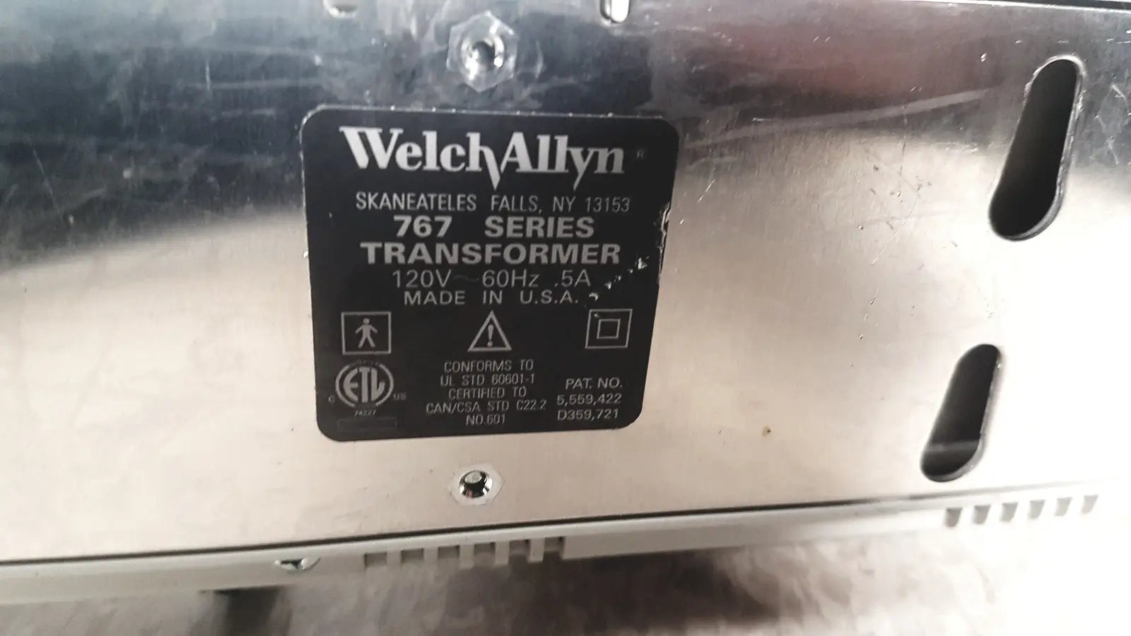 Welch Allyn 767 Series Transformer Without Heads Diagnostic Wall Transformer, second-hand product photo 5