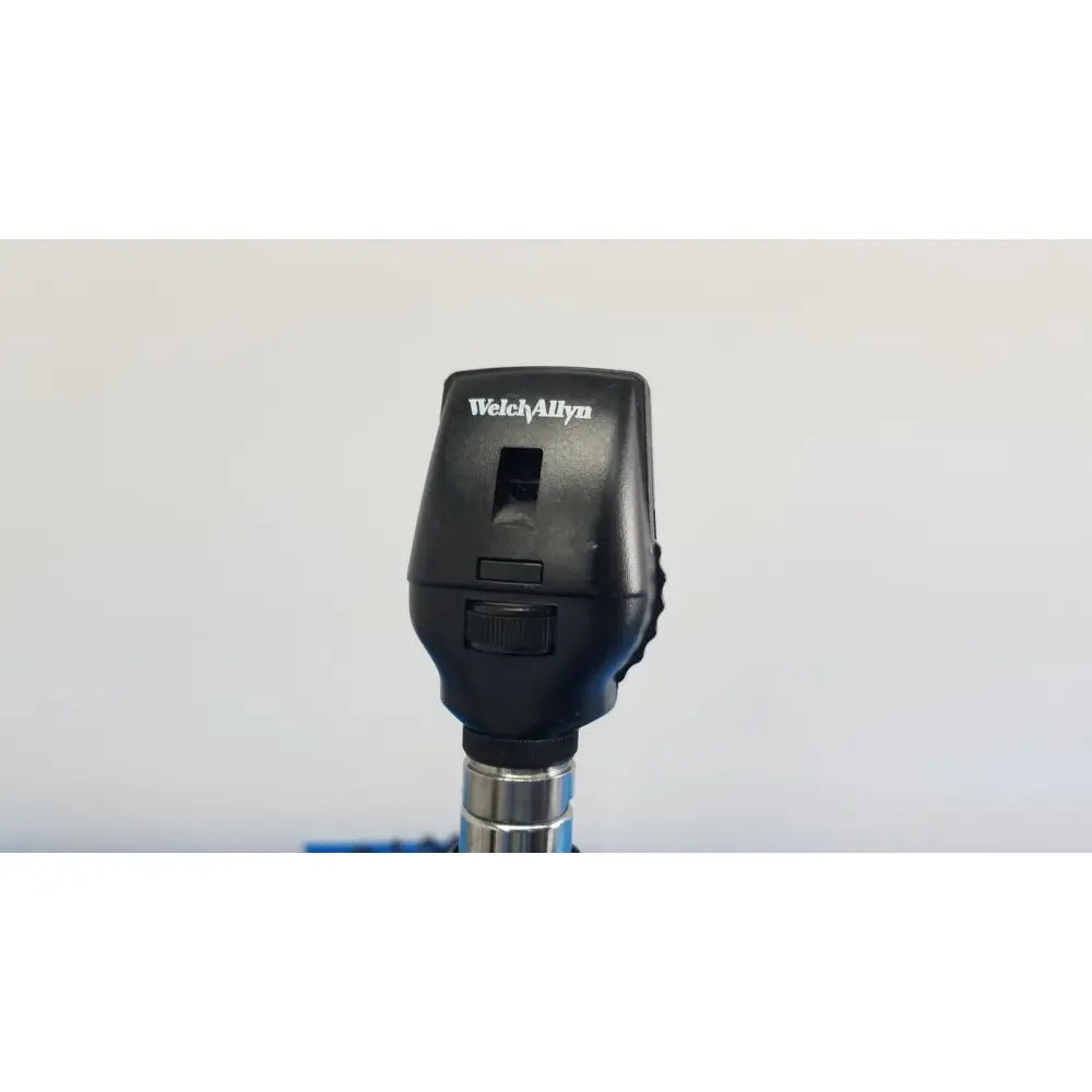 Black welch allyn otoscope with matte finish and metallic shaft included in 767 series wall transformer product