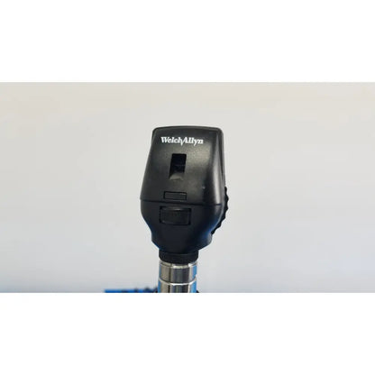 Black welch allyn otoscope with matte finish and metallic shaft included in 767 series wall transformer product