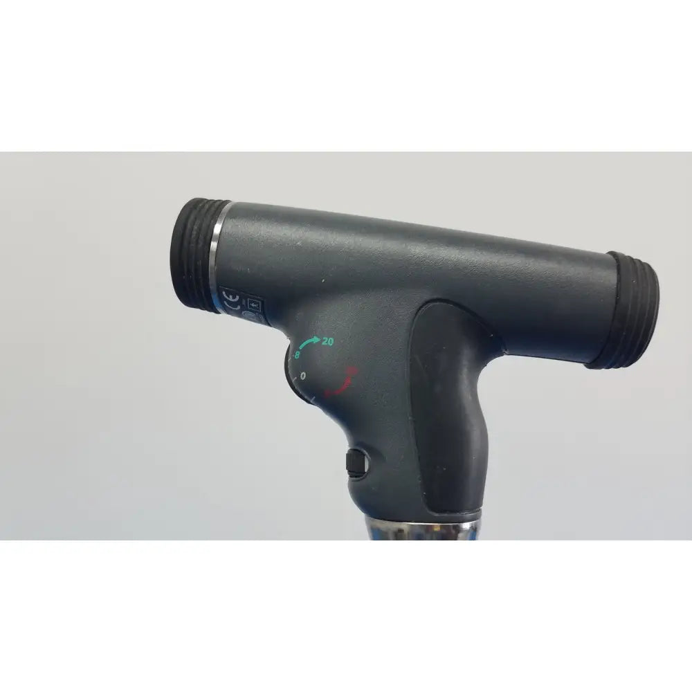 Black t-shaped handheld welch allyn series wall transformer with textured grip and dual-colored dial markings