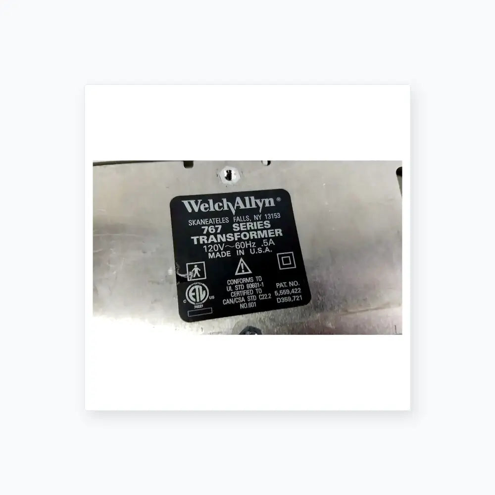 Welch Allyn 767 Series Wall Trasnformer Wall Transformer, as-is (for parts) product photo 5