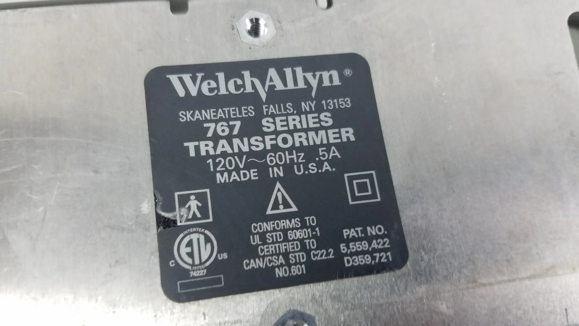 Welch Allyn 767 Series Wall Trasnformer Wall Transformer, as-is (for parts) product photo 5