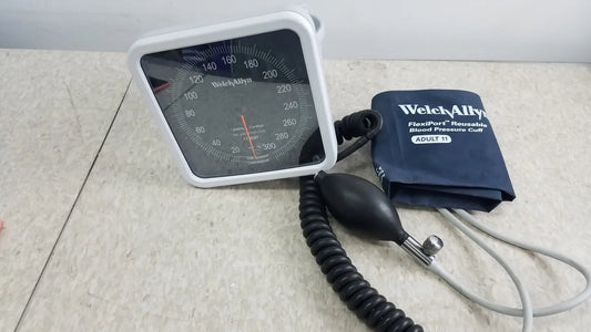 Reuse Medical Welch Allyn 767 Tycos Wall Aneroid Blood Pressure Gauge Adult 11 Cuff Other Medical & Lab Equipment, second-hand product photo 1