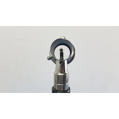 Silver-toned welch allyn otoscope with circular lens and adjustable headpiece for wall transformer reuse medical setup