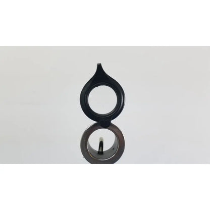 Black plastic magnifying glass with circular lens and teardrop handle for welch allyn wall transformer coaxial ophthalmoscope use