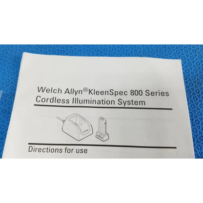 Welch allyn 80010 kleenspec cordless led illumination system instruction manual showing setup and usage details