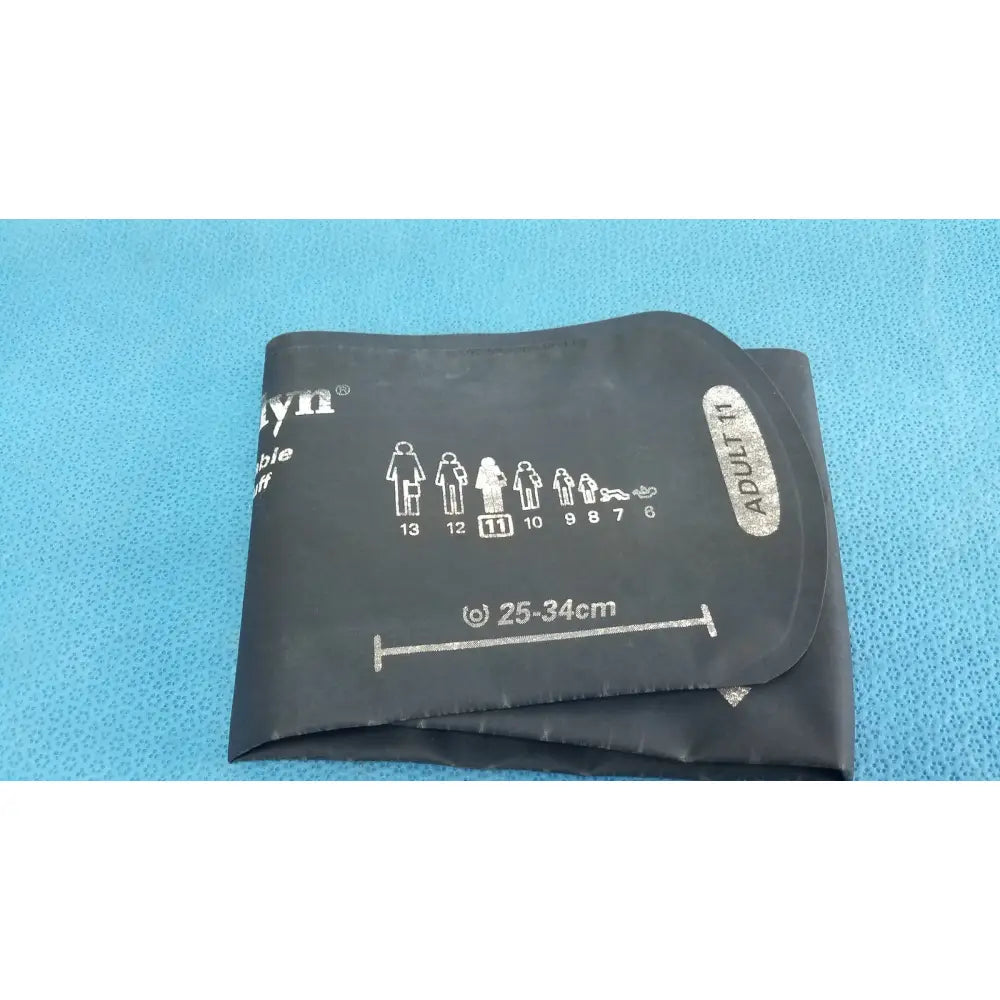 Black rubber welch allyn adult blood pressure cuff size 11 for adults designed for accurate blood pressure measurement