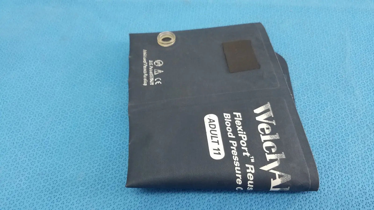 Black velcavail flexiport reusable blood pressure cuff for adults made of durable rubber by Welch Allyn Adult 11