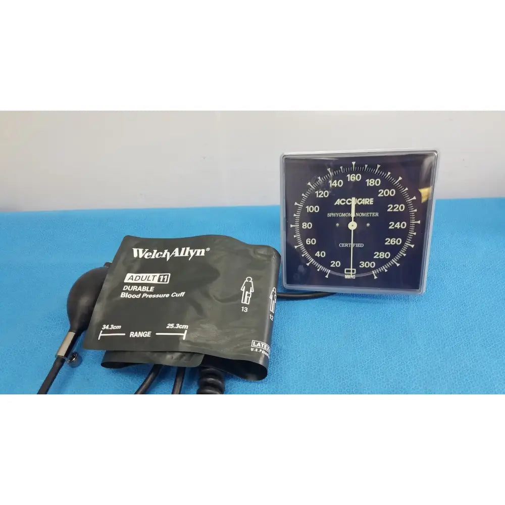 Reuse Medical Welch Allyn Adult 11 Blood Presure Cuff & AccuCare Wall Mounted Sphygmomanometer Blood Pressure Cuffs & Hoses, second-hand product photo 1