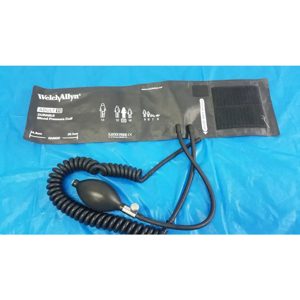 Welch Allyn Blood Pressure Cuff Adult 11 BP Inflation Bulb With Air Valve & Tube Blood Pressure Cuff with Inflation Bulb, Air Valve & Tube, second-hand product photo 1