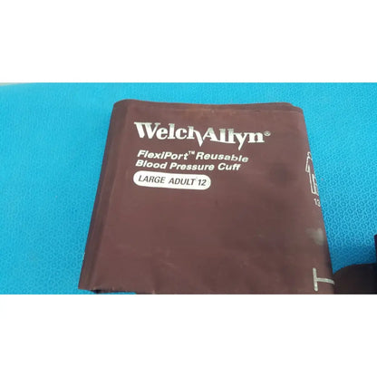 Brown welch allyn blood pressure cuff large adult size 12 reusable flexiport for accurate blood pressure monitoring