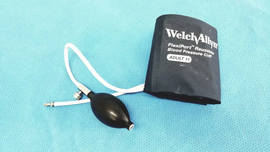 Welch Allyn FlexiPort Adult 11 Blood Pressure Cuff - 25cm 35cm w/ Inflation Bulb Blood Pressure Cuff, second-hand product photo 1