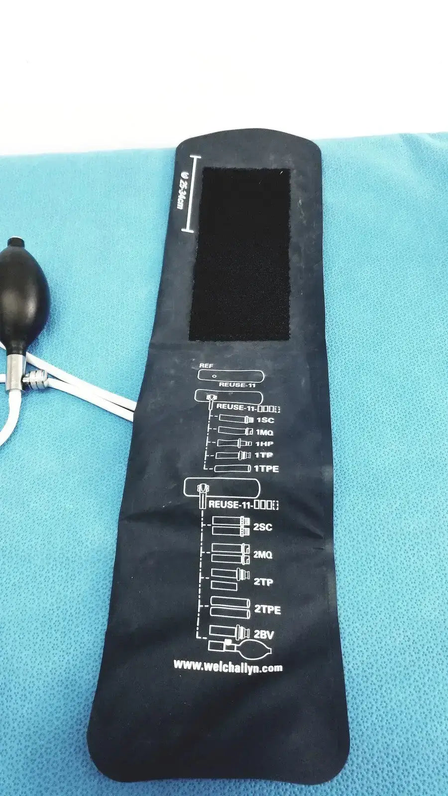 Welch Allyn FlexiPort Adult 11 Blood Pressure Cuff - 25cm 35cm w/ Inflation Bulb Blood Pressure Cuff, second-hand product photo 11